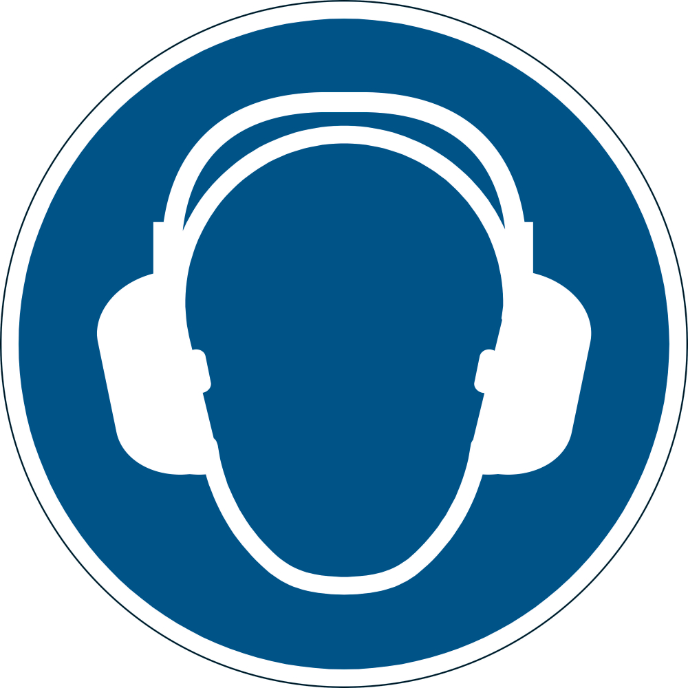 Symbol Gehörschutz benutzen