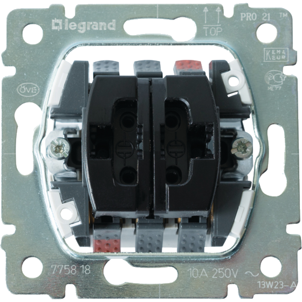 Legrand Doppeltaster 2 Wechsler n. beleuchtbar