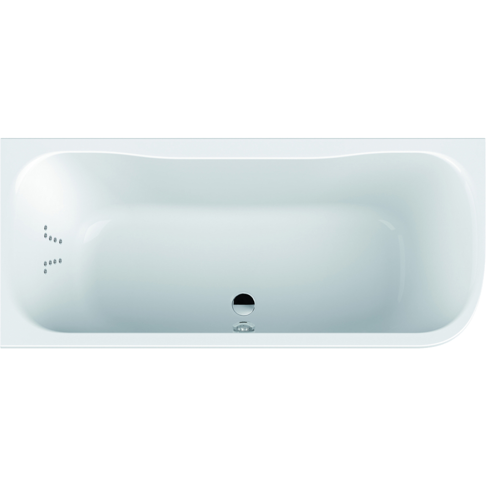 FORMAT Design Oval-Poolwanne 180x80cm, Vital, Rückend. li, we, Eck li