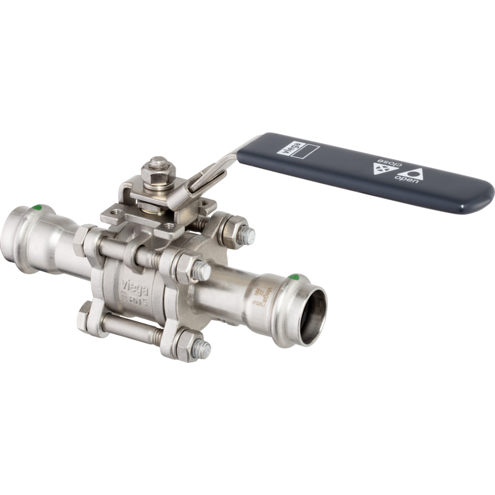 Viega Kugelhahn mit SC Easytop 2375.8 in 35mm Stahl nichtrostend