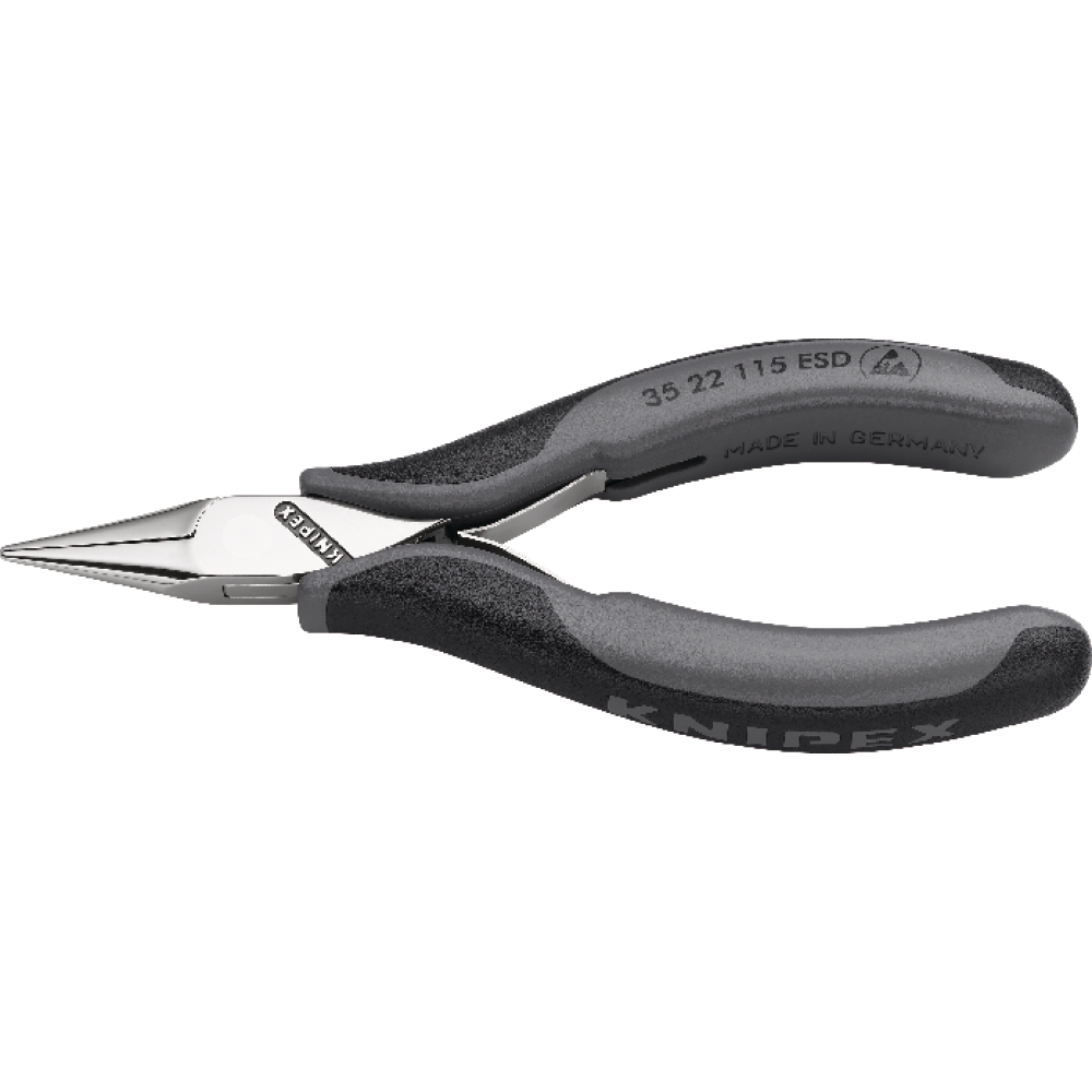 Greifzange Elektronik ESD Backen flachrund 115mm KNIPEX