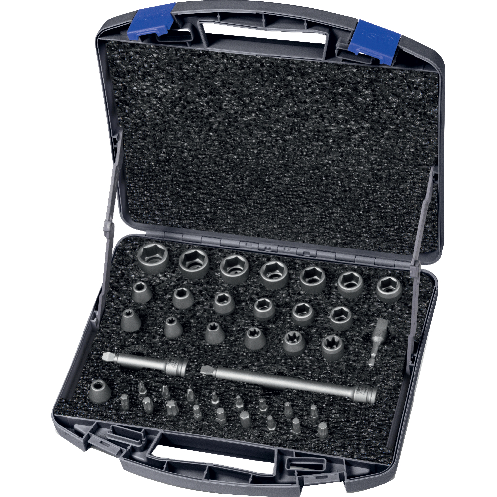 Kraft- Steckschlüssel-Satz 3/8" 40-teilig ASW
