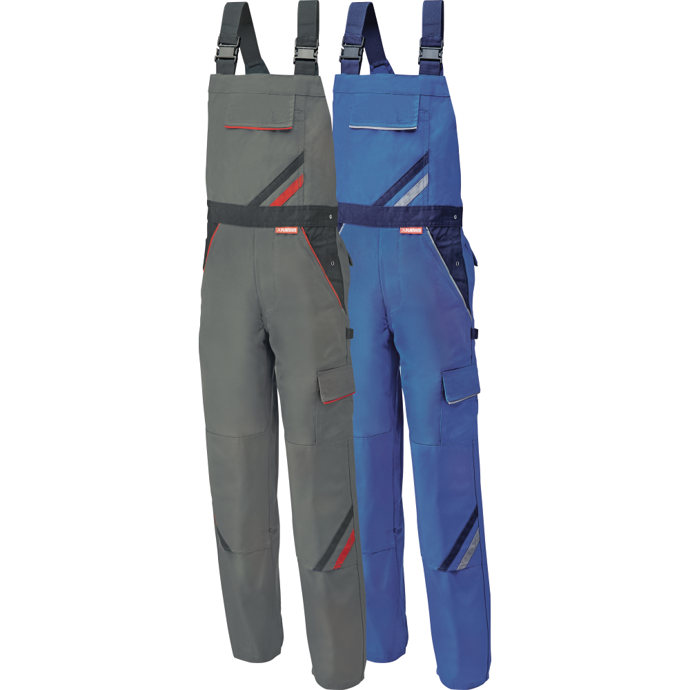 Planam Arbeitslatzhose HIGHLINE kornblau/marine Gr.54