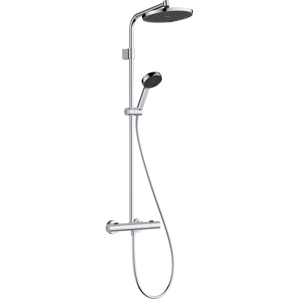 hansgrohe Showerpipe Activera S 240 1jet EcoSmart mit Ecostat Fine chrom
