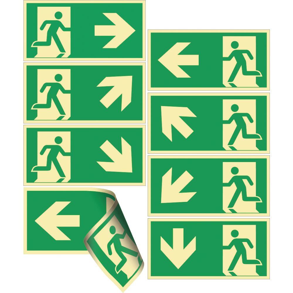 Schild Rettungsweg Treppe rauf/re.langnachleu. Ku.