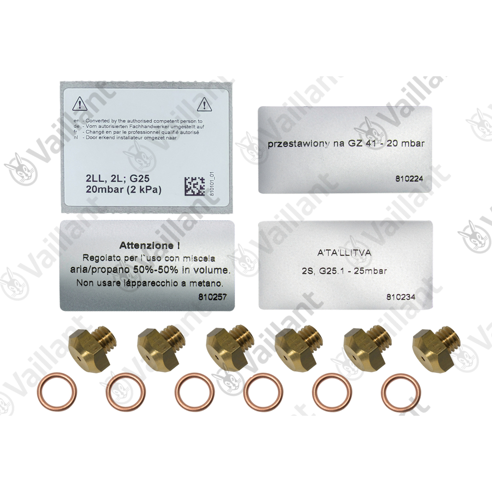 Vaillant Düsenwechselsatz, 6 Düsen-D 1,73 Vaillant-Nr. 200134