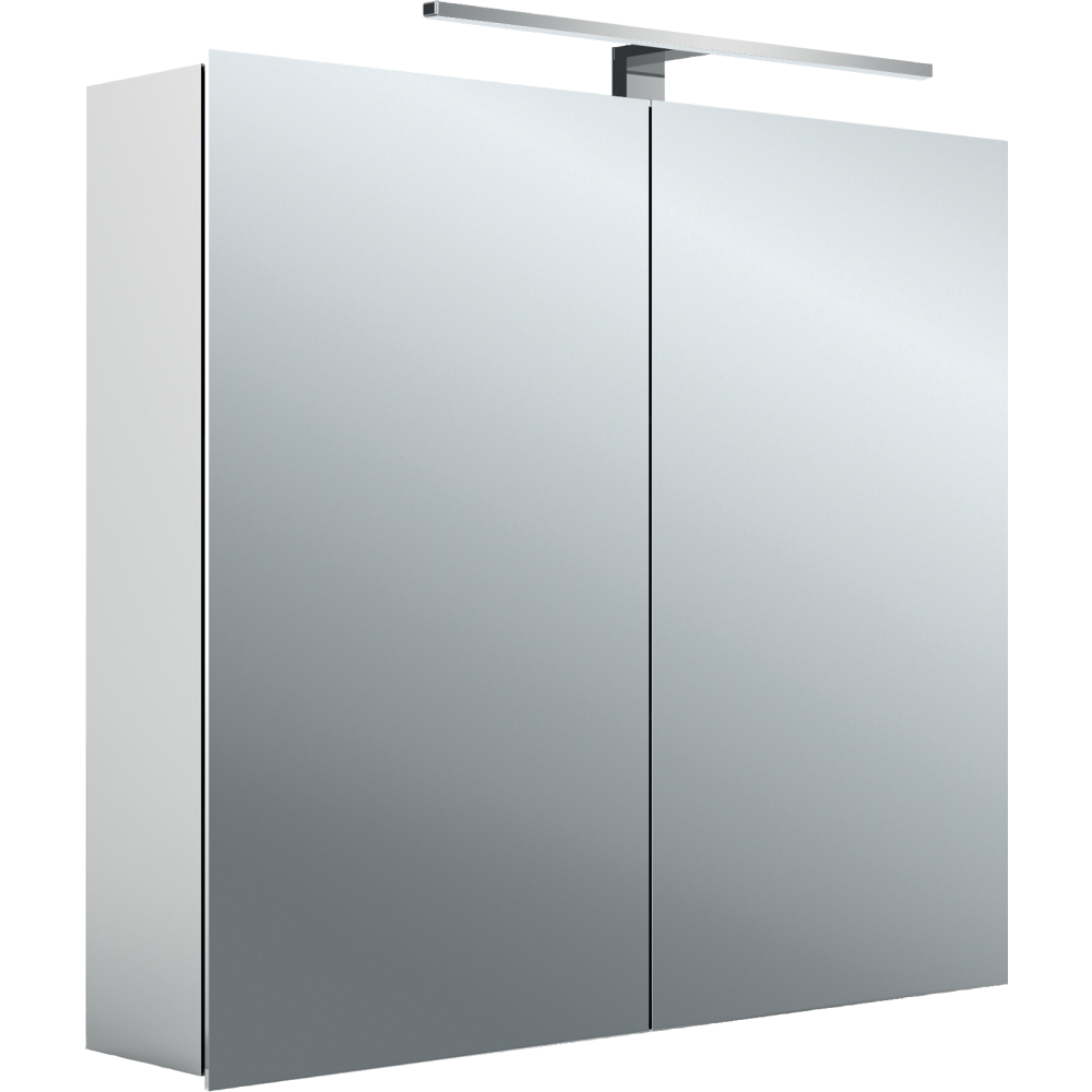 FORMAT Pro Lichtspiegelschrank BxHxT 80x70/74,6x14,5 cm, zweitürig, Aluminium