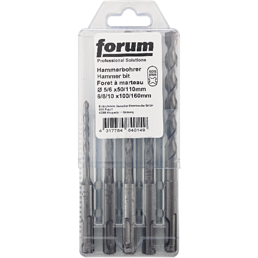 FORUM SDS-Plus-Bohrer-Stz. 5tlg.