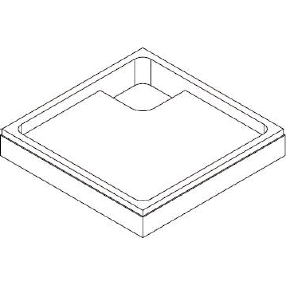 Duschwannenträger für FORMAT B. DW Stahl 2,5 cm