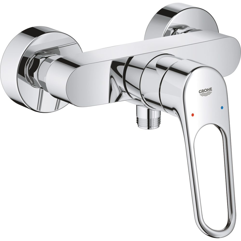 Brausearmatur Eurosmart 25242_3 Wandmontage offener Hebel chrom