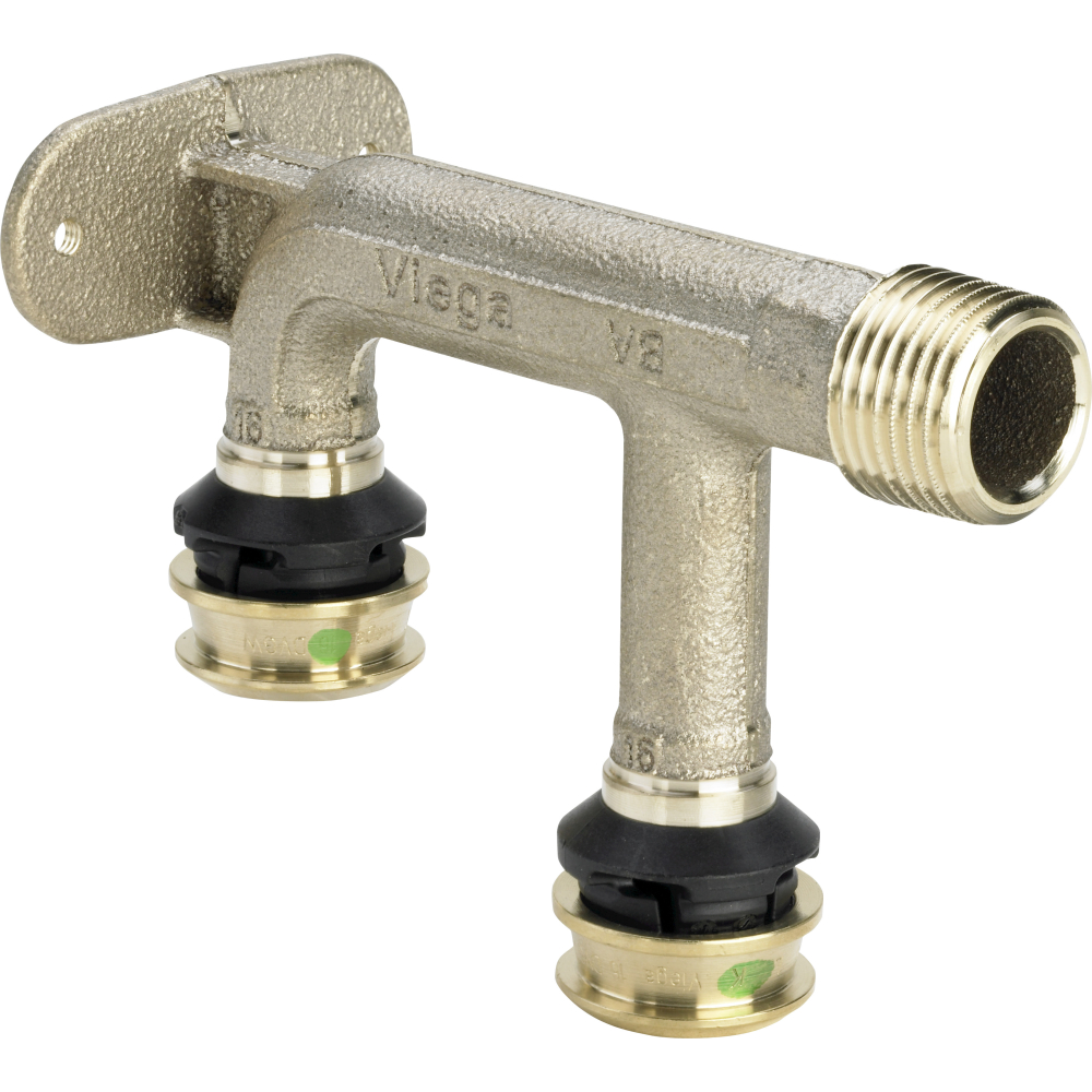 Viega Doppelwandscheibe mit SC Raxofix 5325.6 in 25mmxR1/2x25mm Siliziumbronze