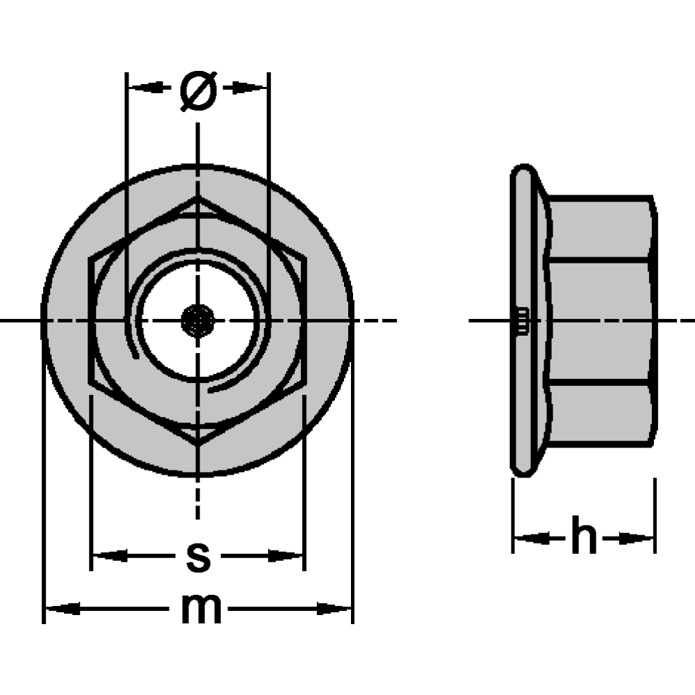 Sechskant-Flanschmuttern DIN 6923 A2