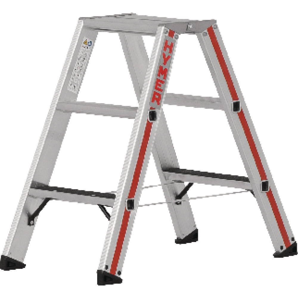 Stufenstehleiter R13 beidseitig begehbar 2x7 StufenLänge 1,80 m