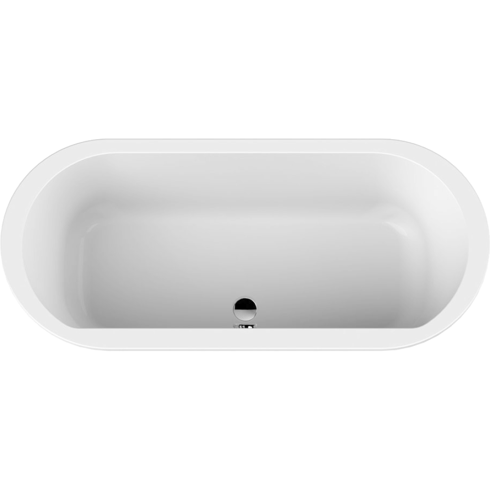FORMAT Pro Oval-Poolwanne 180 x 80 cm, Vital, Rückendüsen rechts