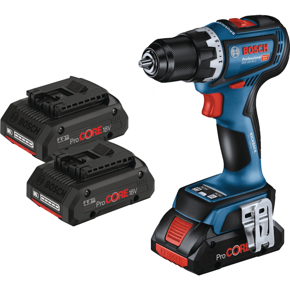Bosch Akku-Bohrschrauber 18V GSR 18V-90C 36/64Nm 3x4,0Ah PC+GAL18V-40