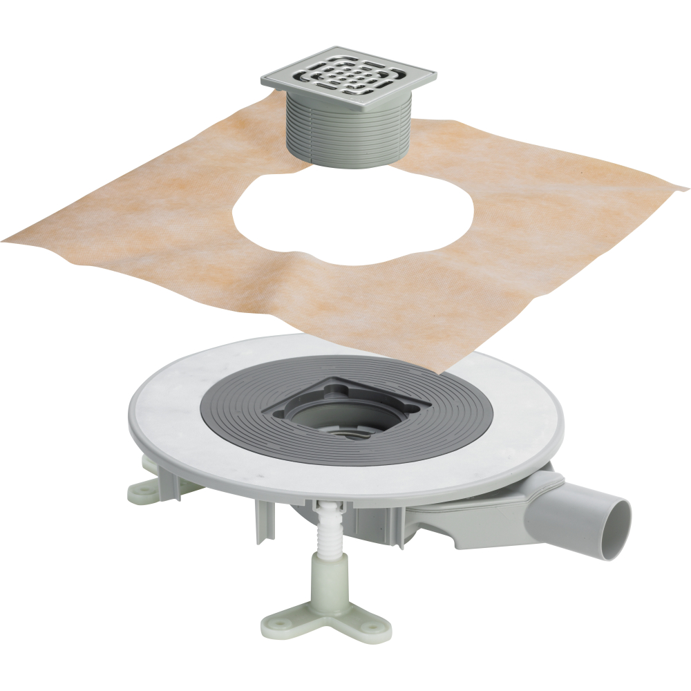 Viega Badablauf Advantix Top 4914.20 in DN50 Kunststoff grau