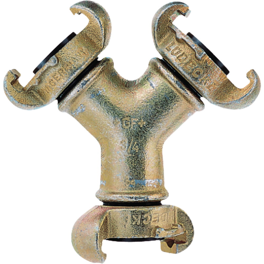 Dreiwegestück Temperguss, 3 x 1" mit KlauenkupplungLÜDECKE