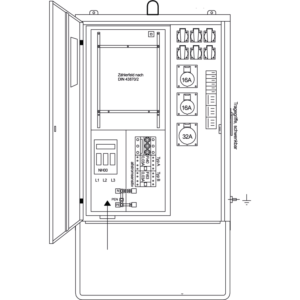 Anschlussverteilerschrank AV 63.2/21-6 #1570