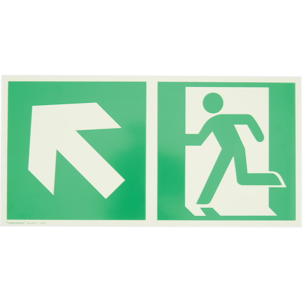 R-Schild,Rett.weg li auf 30x15cm,Alu,nachl.