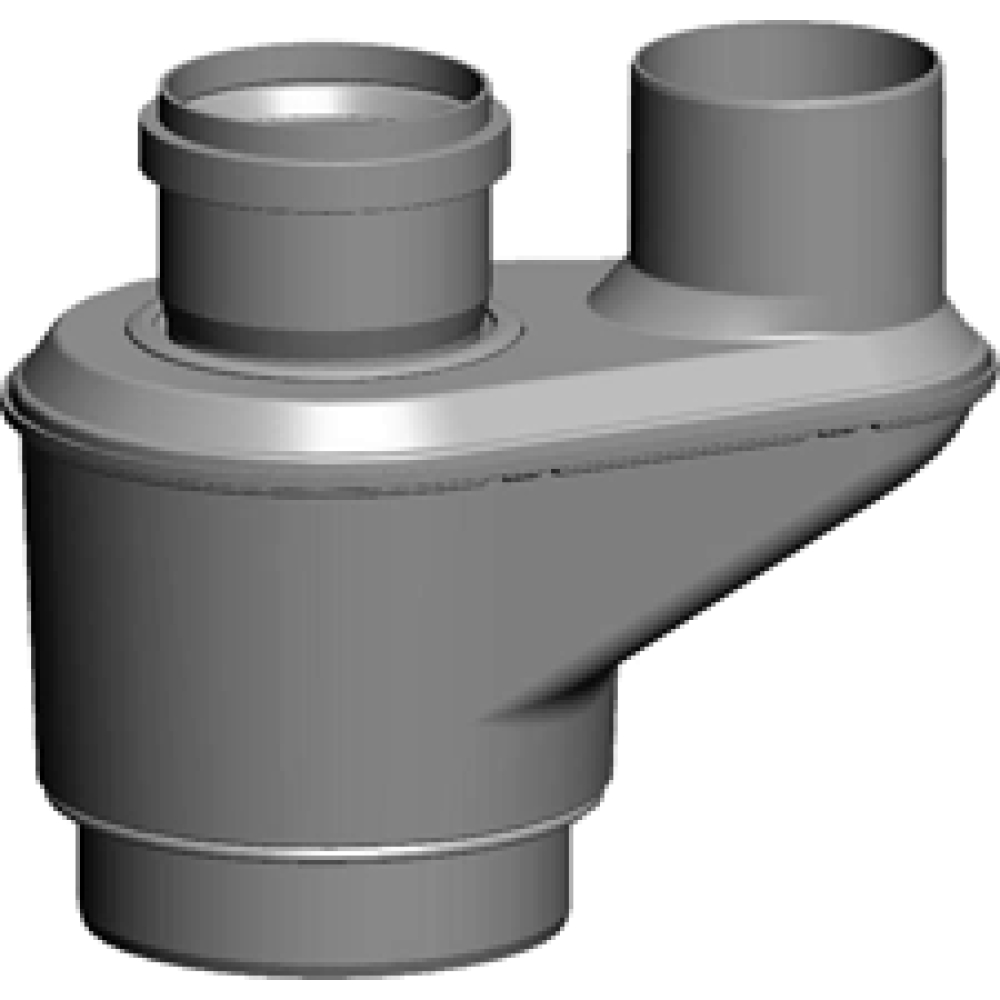 Wolf Anschluss-Adapter C53 DN60/100 2xDN80 Abgasl.-Schacht u. Zuluft-Außenw.