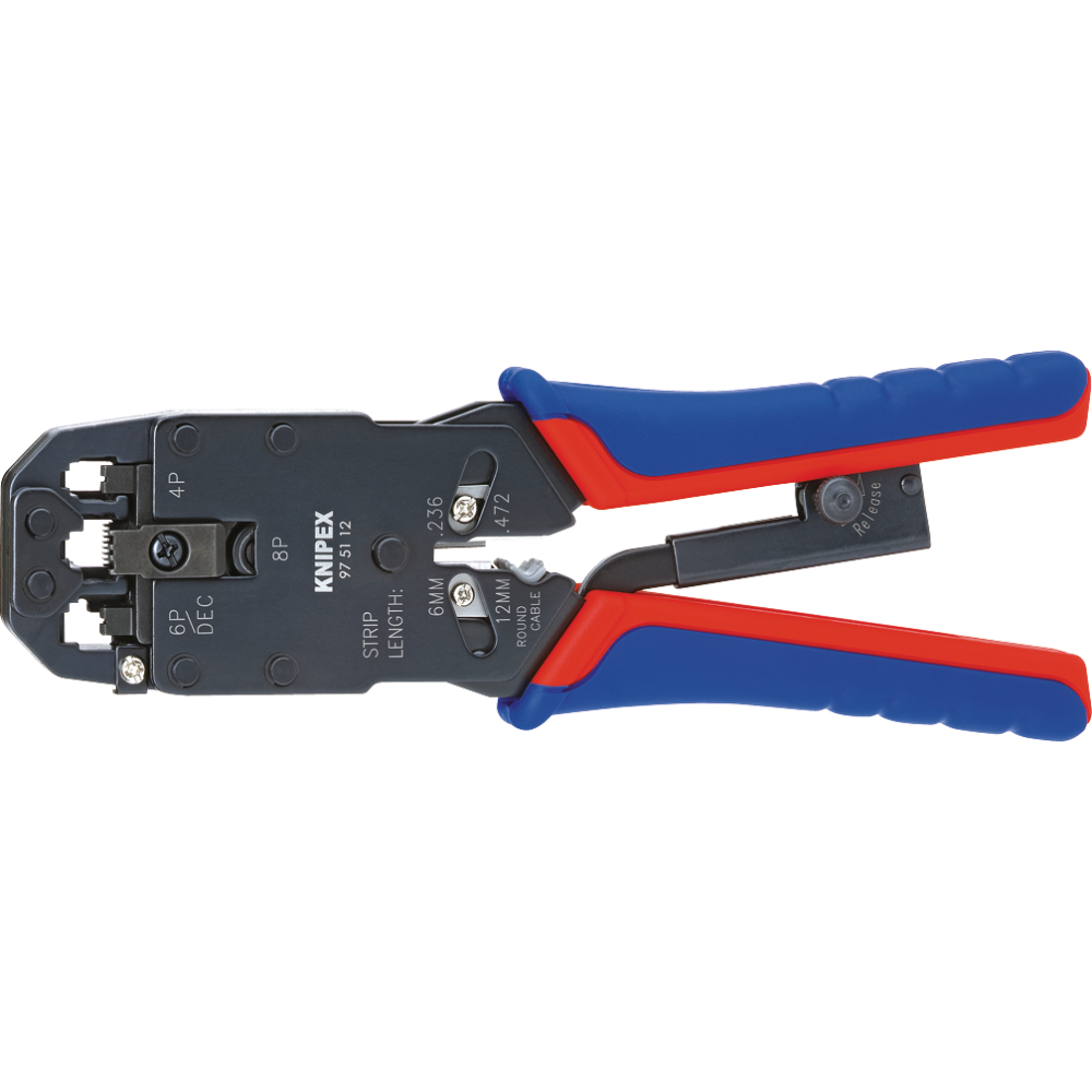 Crimpzange für Westernst. RJ 10+11/12+45 Knipex