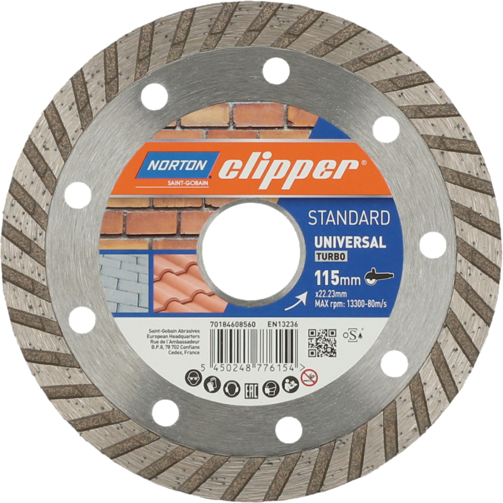 Clipper Diamant-Trennscheibe Standard Universal Turbo Ø115