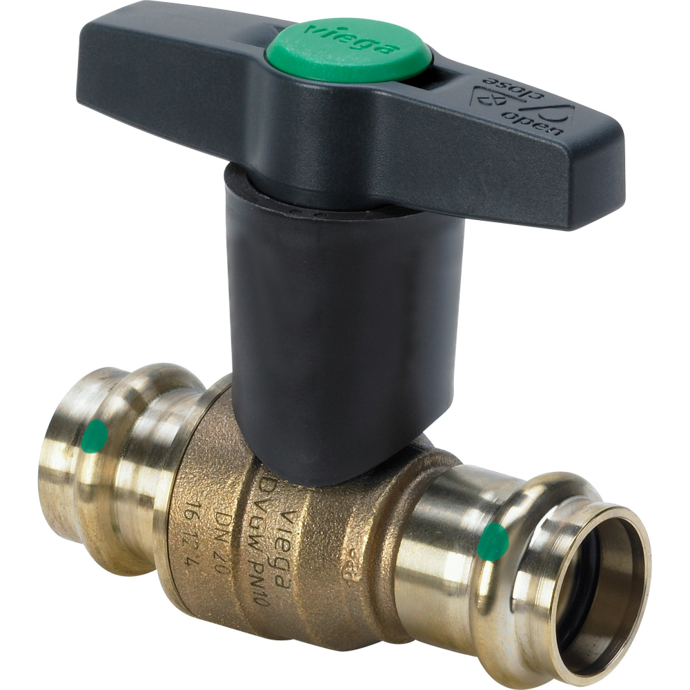 Viega Kugelhahn mit SC Easytop 2275CO in 54mm Siliziumbronze