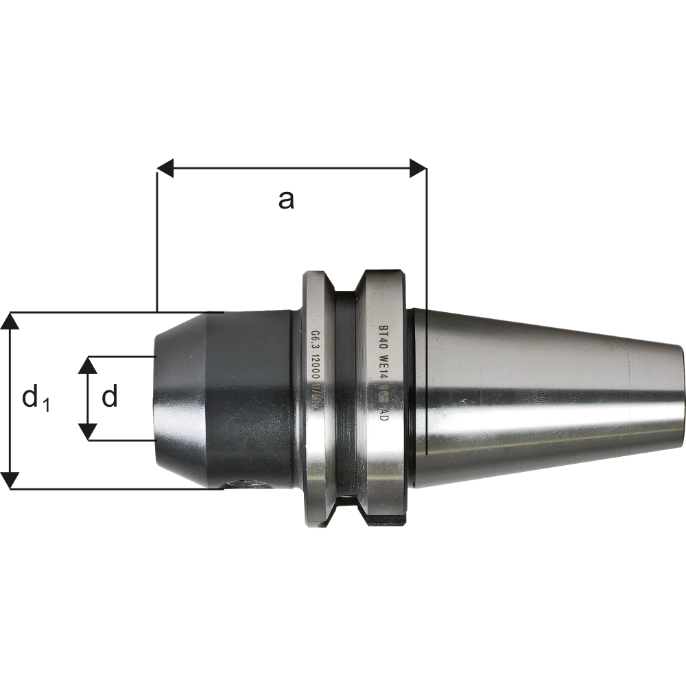 Flächenspannfutter JISB 6339, Weld., BT 50, FORTIS