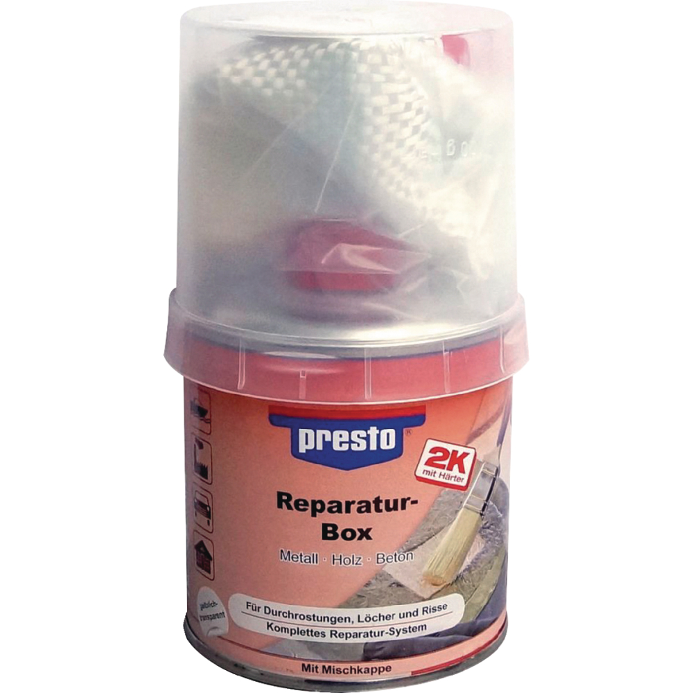 presto® 2-K-Reparaturbox 250g Dose mit Härter