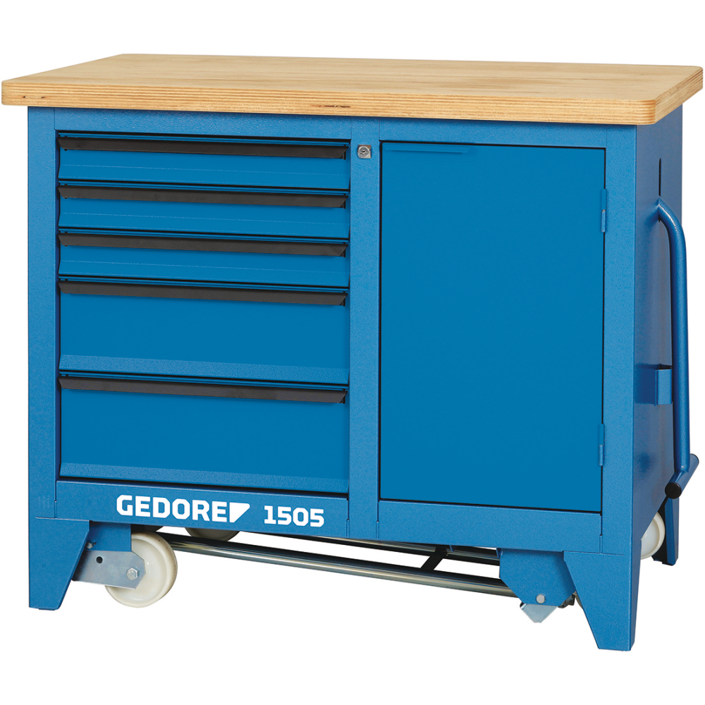 Rollwerkbank mit 5 Schubladen 1100x652x900mmGEDORE
