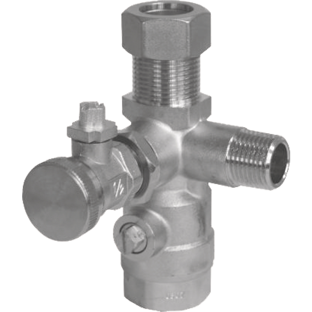 Durchgangswartungshahn RP 3/4" KFE-Hahn u. Ansch.SV