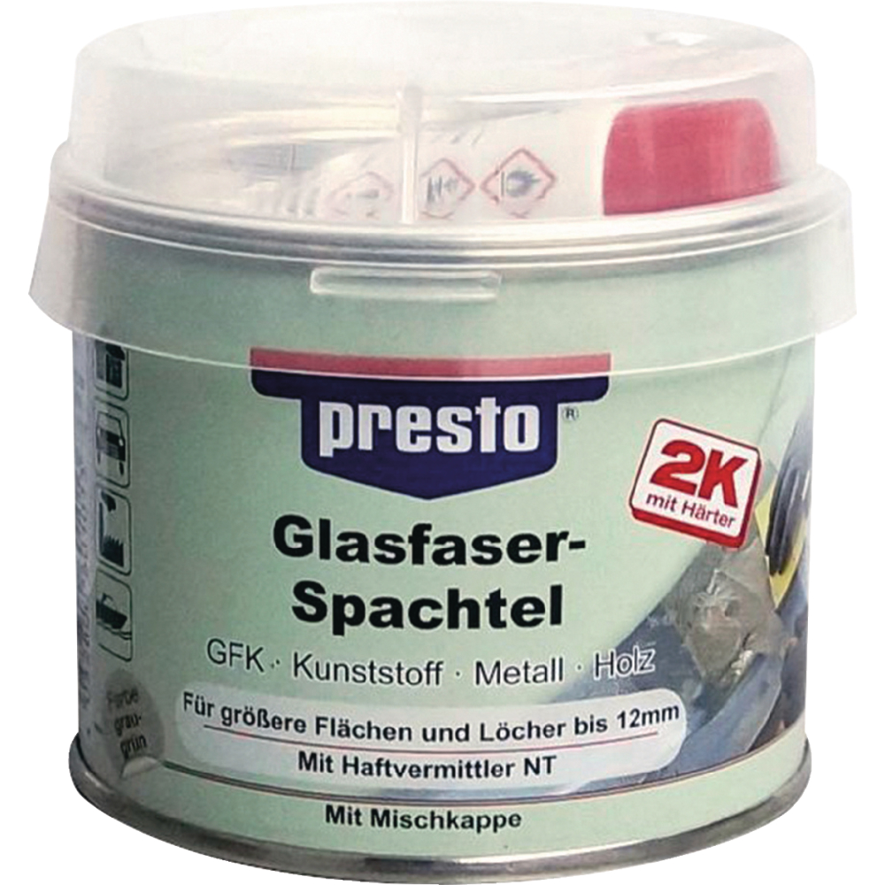 presto® 2-K-Glasfaser-Spachtel 250g Dose mit Härter
