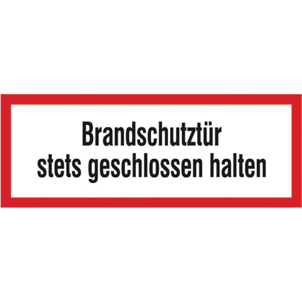 Zeichen Brandschutztür stets geschlossen halten