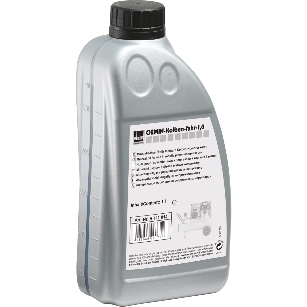 Spezialöl für fahrbare Kompressoren 1,0l