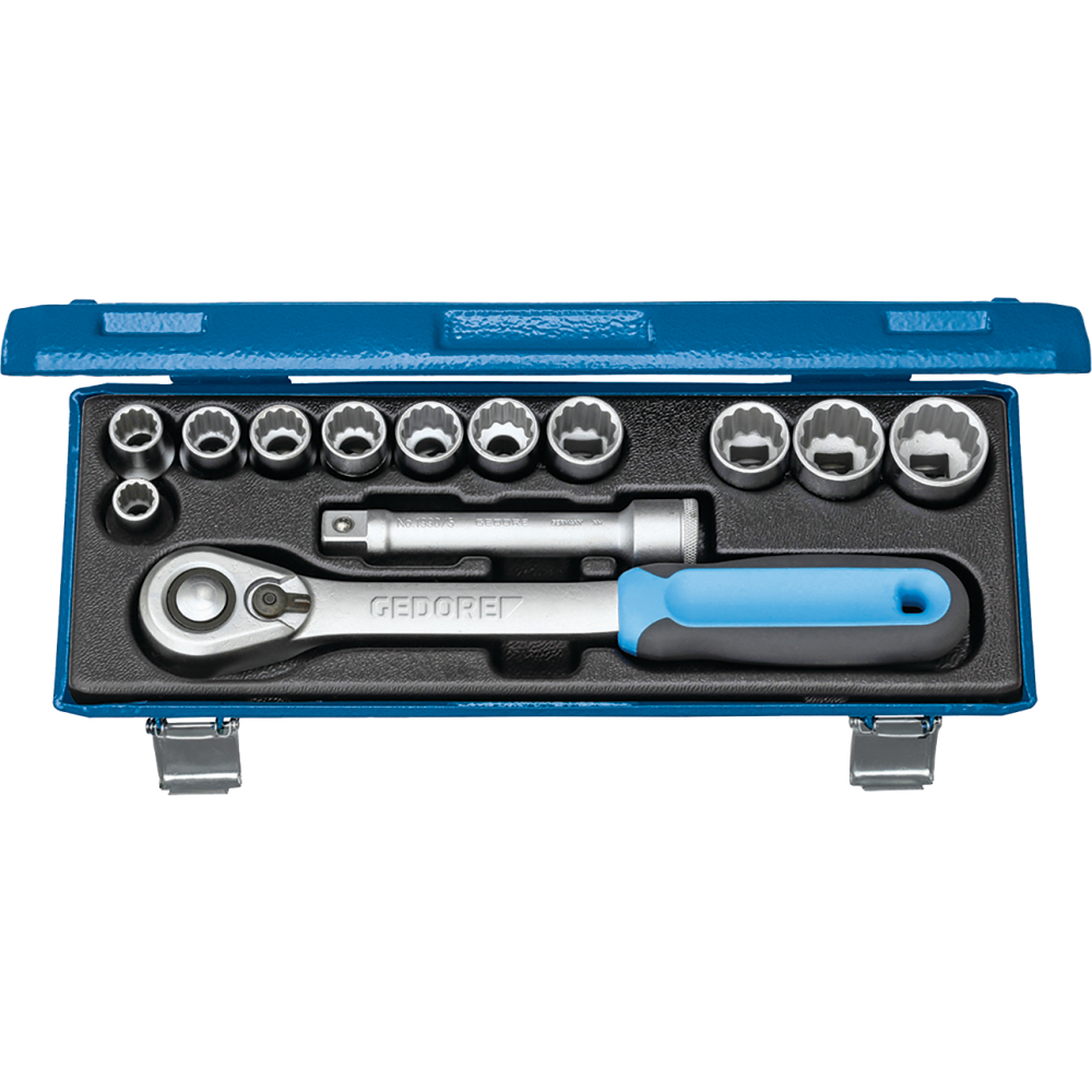 GEDORE Steckschlüssel-Garnitur 1/2", Nr. D 19 KMU-20 13-tlg.