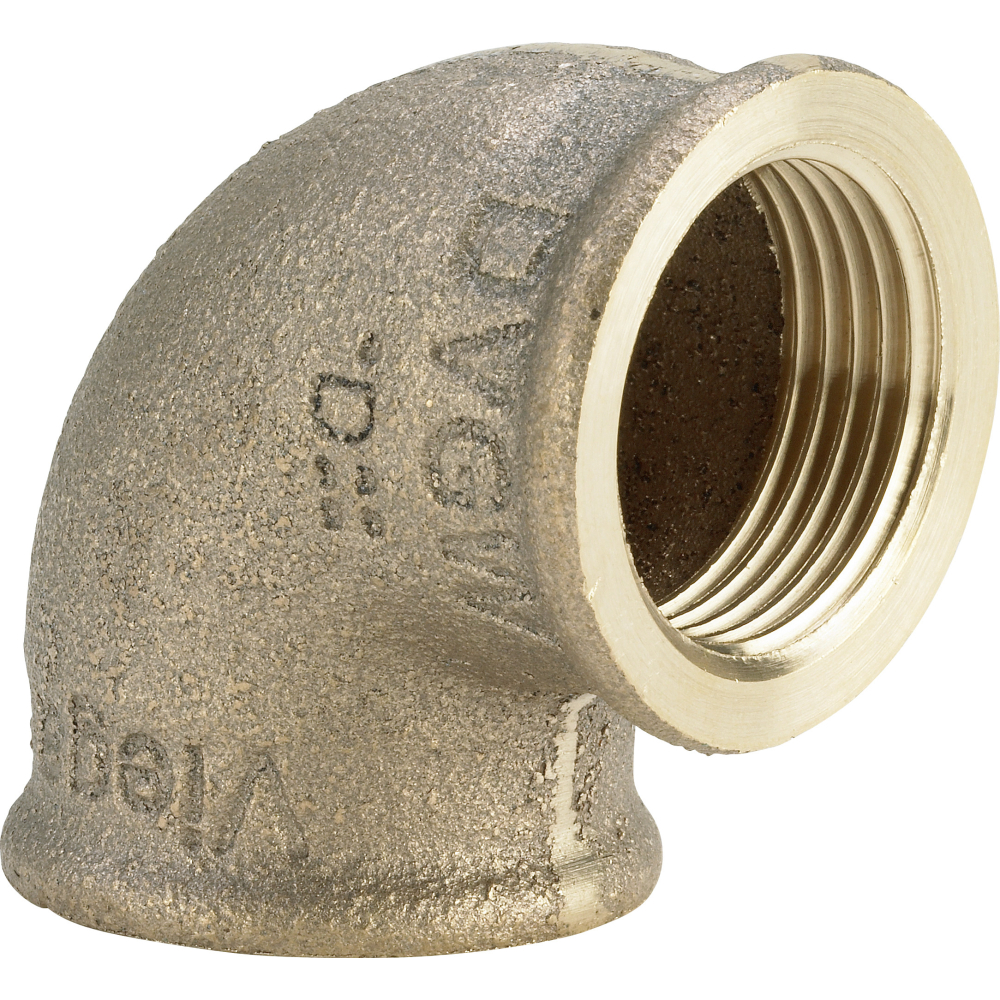 Viega Bogen 90 Grad 3090 in Rp1/2 x Rp3/8 Rotguss