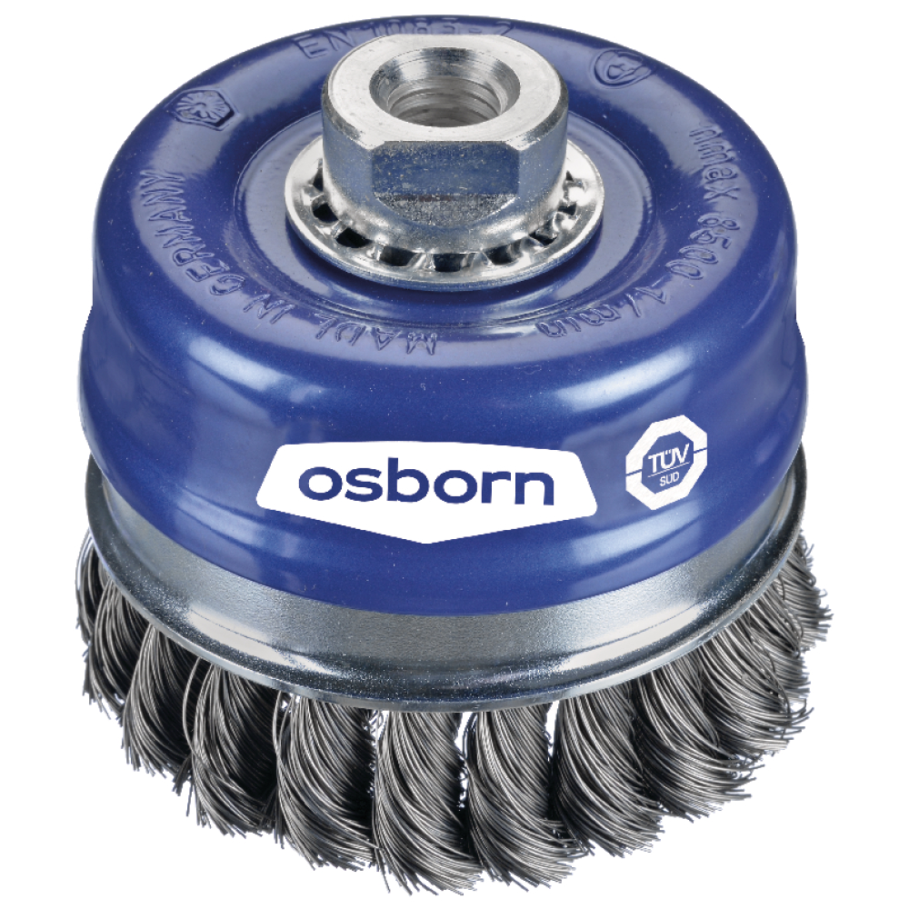 Osborn Topfbürste, Stahldraht, gezopft M14 100x0,50mm