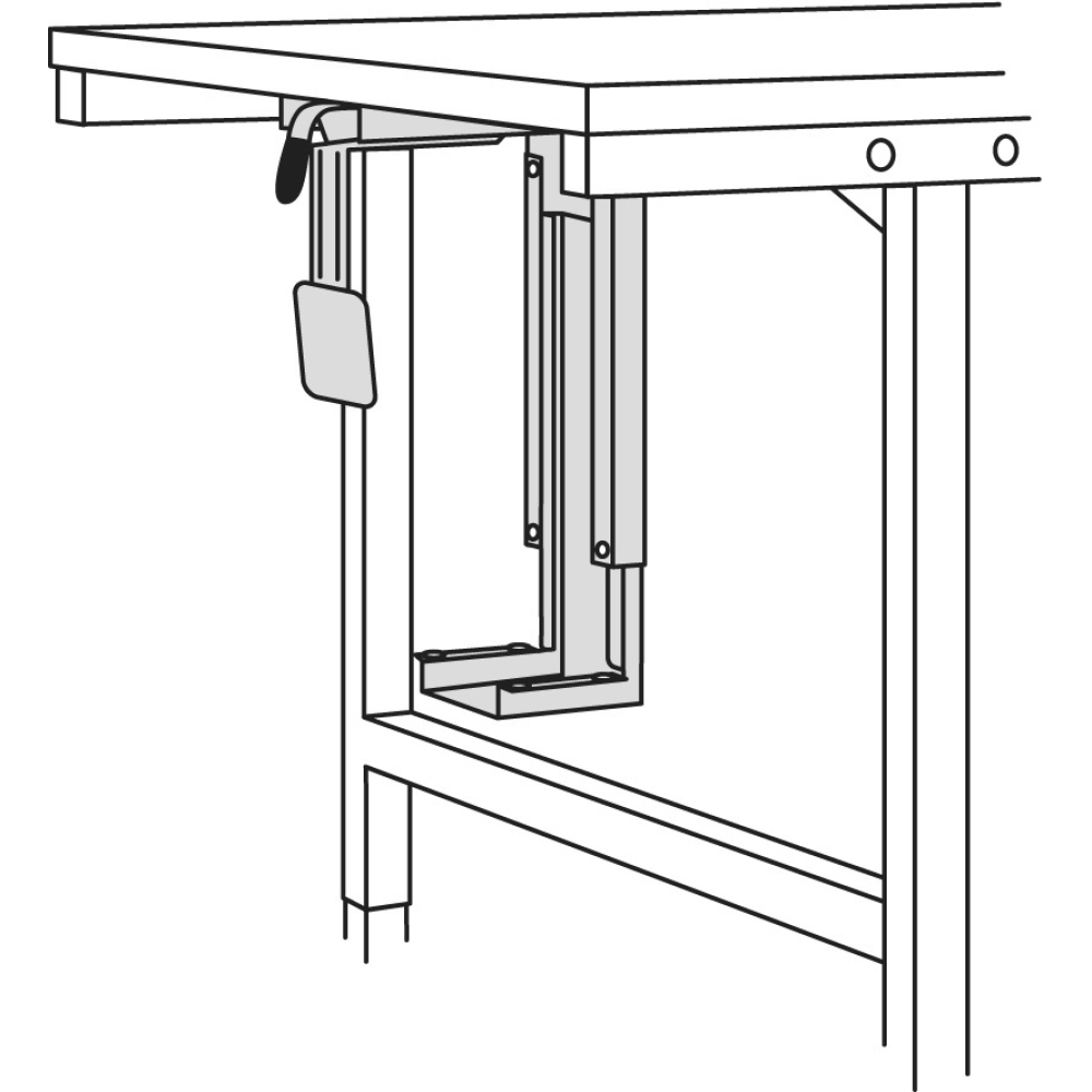 PC-Halterung verstellbar, silbergrau