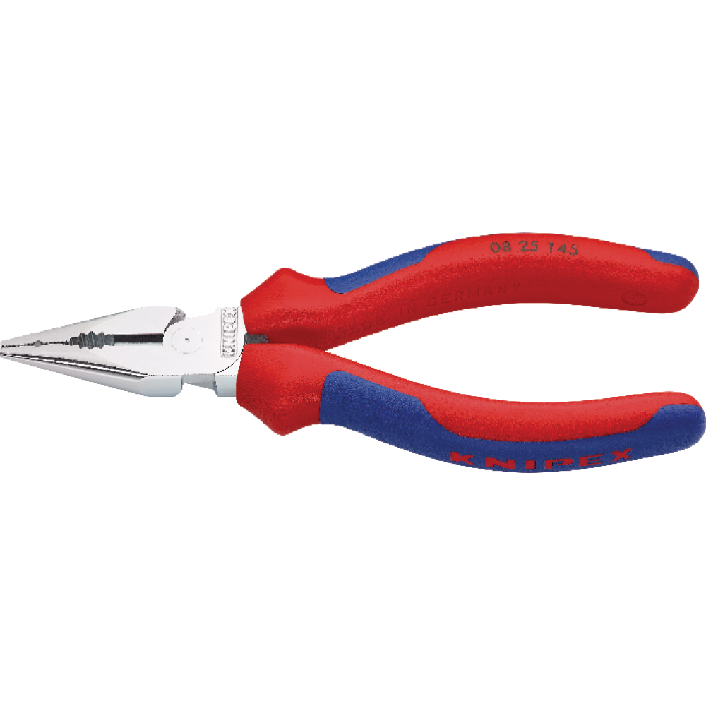 Knipex Spitz-Kombinationszange verchromt mit Mehrkomponenten-Griffen