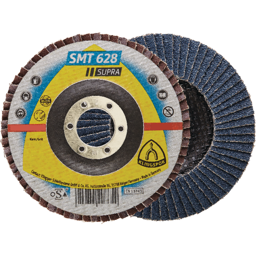 Schleifmopteller SMT628 gerade 125mm K80 Klingspor