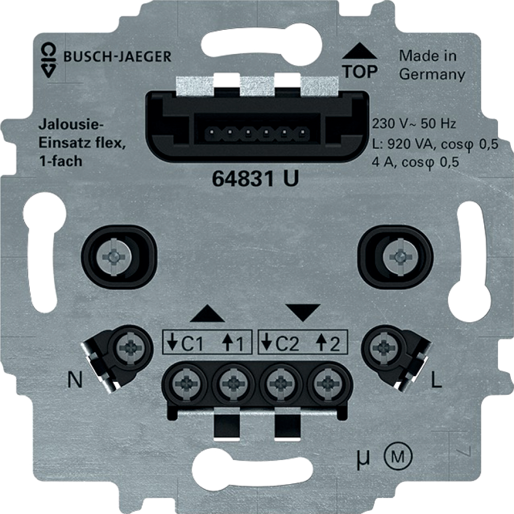 Jalousie-Einsatz flex, 1-fach 64831 U