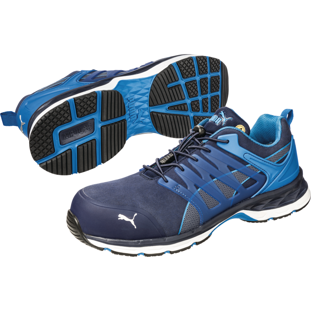 Puma Sicherheitshalbschuh Velocity 2.0 Blue Low S1P SRC HRO ESD 643850 Gr.41