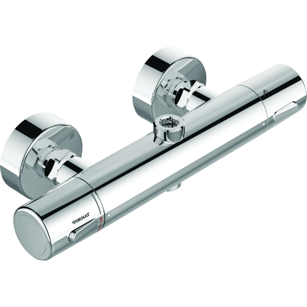 FORMAT Pro Thermostat verchromt, Aufputz, DN 15, 2 Abgänge