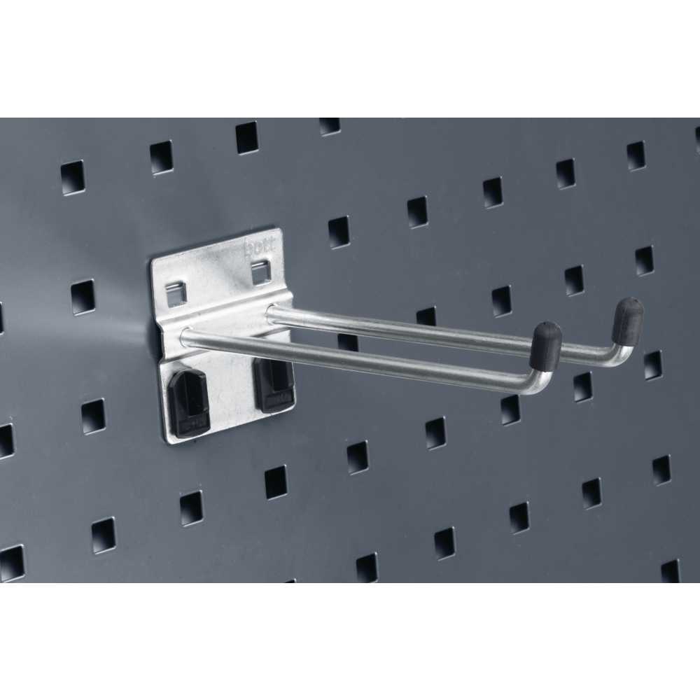 Doppelhaken D=6mm T=25mm mit breiter Grundplatte