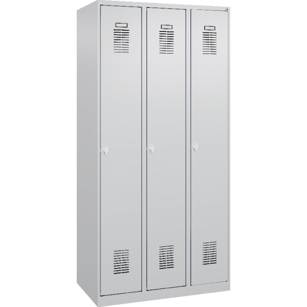Garderobenschrank FORUM 3 Abteile RAL 7035/7035 Sockel 7035mit Sockel