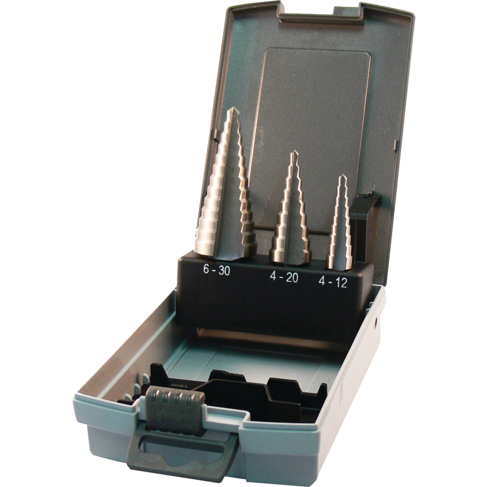 Stufenbohrer Set HSS 4-12, 4-20, 6-30mm