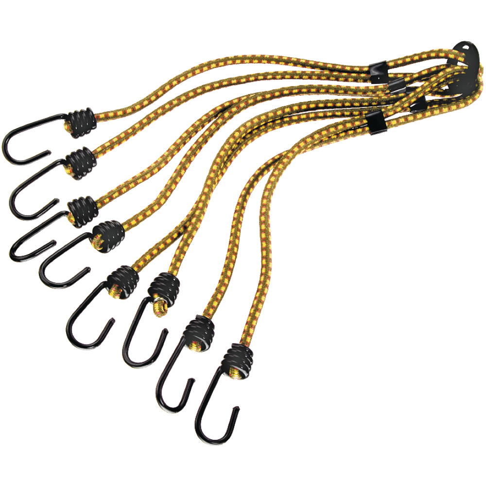 Gummispinne 8mm 40cm mit 8 Haken