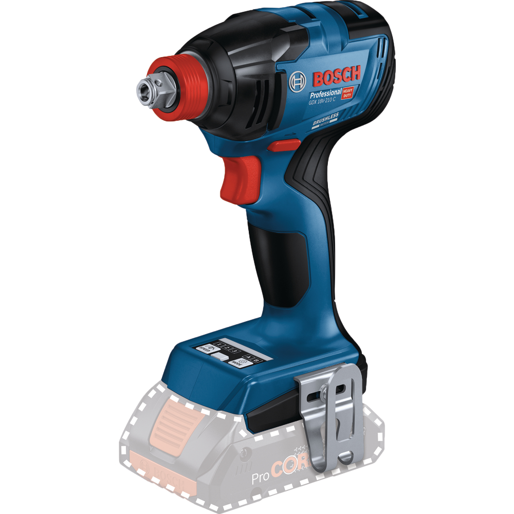 Bosch Akku-Drehschlagschrauber 18V c&g GDX 18V-210 C 1/4"+1/2" 210Nm solo