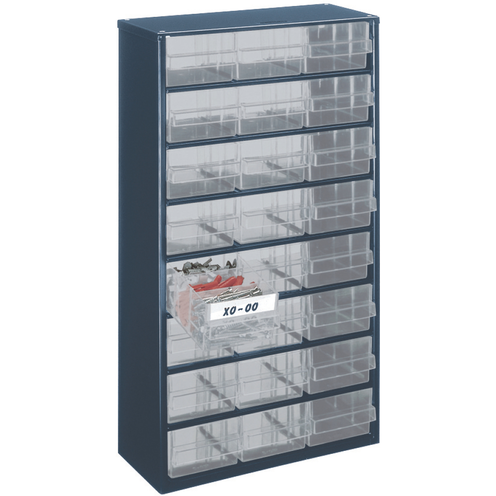 Schubla.-Magazin 1224- 02 24 Schubladen blau Raaco