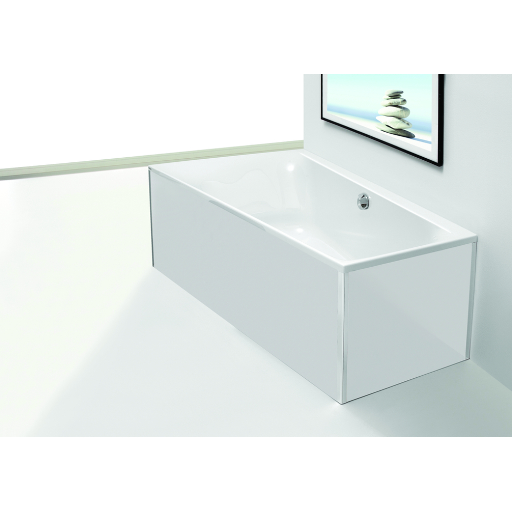 FORMAT Design Glasverkleidung zu Trapezw. 170x120cm, li, we, f Vorwand